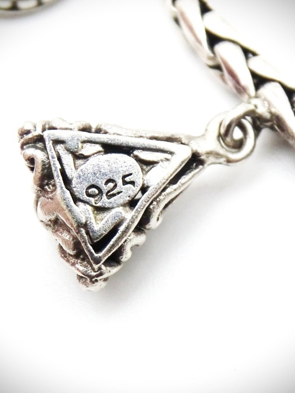 VINTAGE Sterling Silver Topaz Peridot Garnet Amethyst Charms Bracelet - Picture 12 of 15